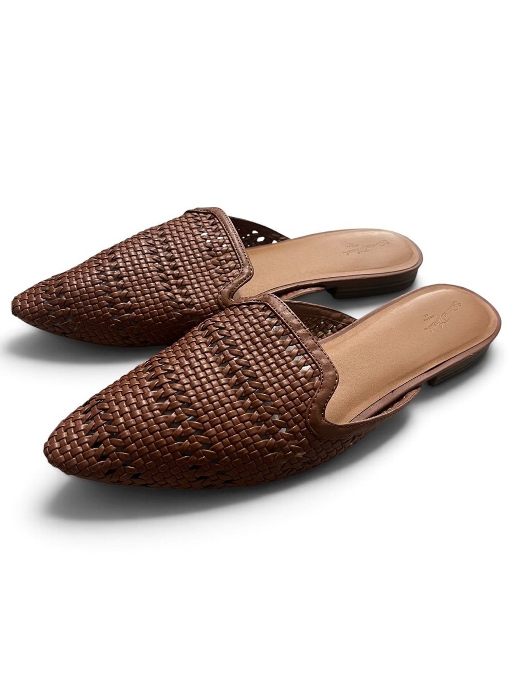 Universal Thread Woven Pointed Toe Mules Brown Size 10